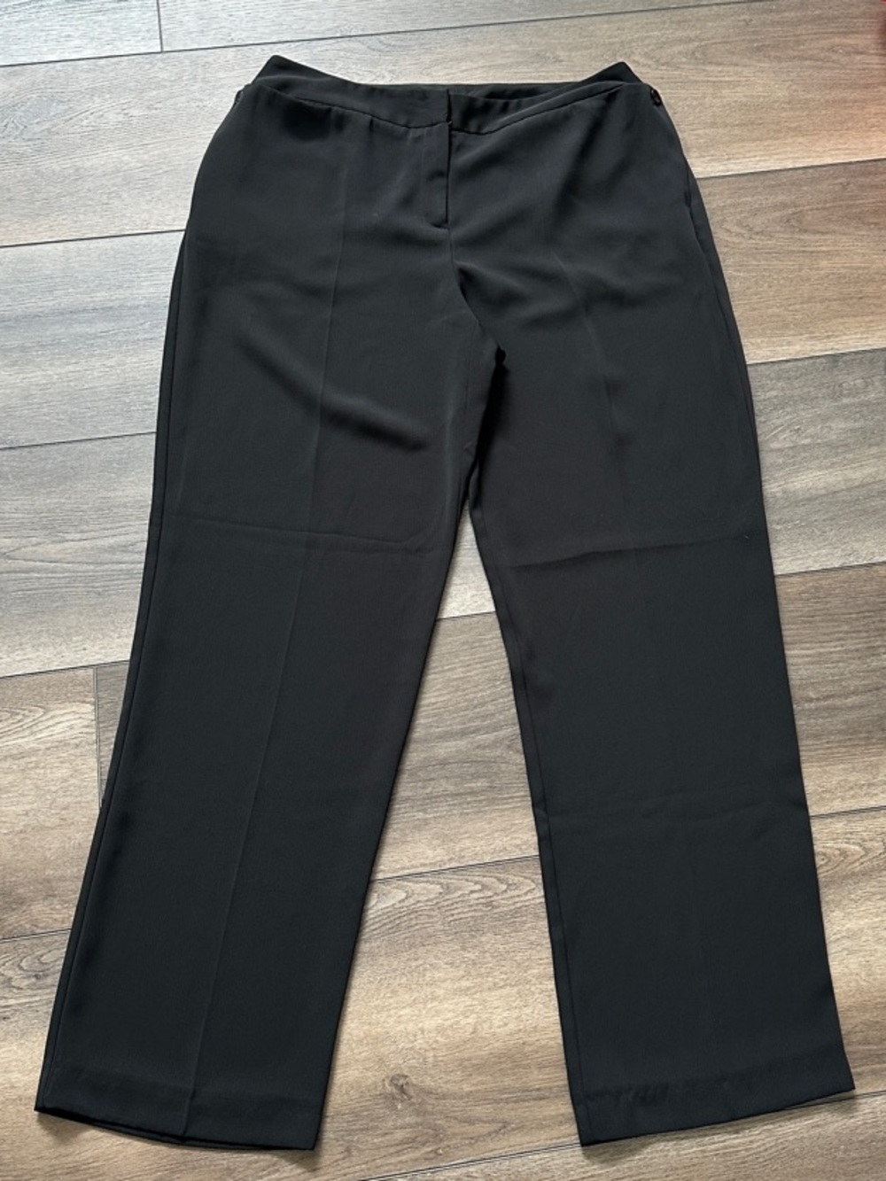 Harve Benard Black Straight-Leg Dress Pants